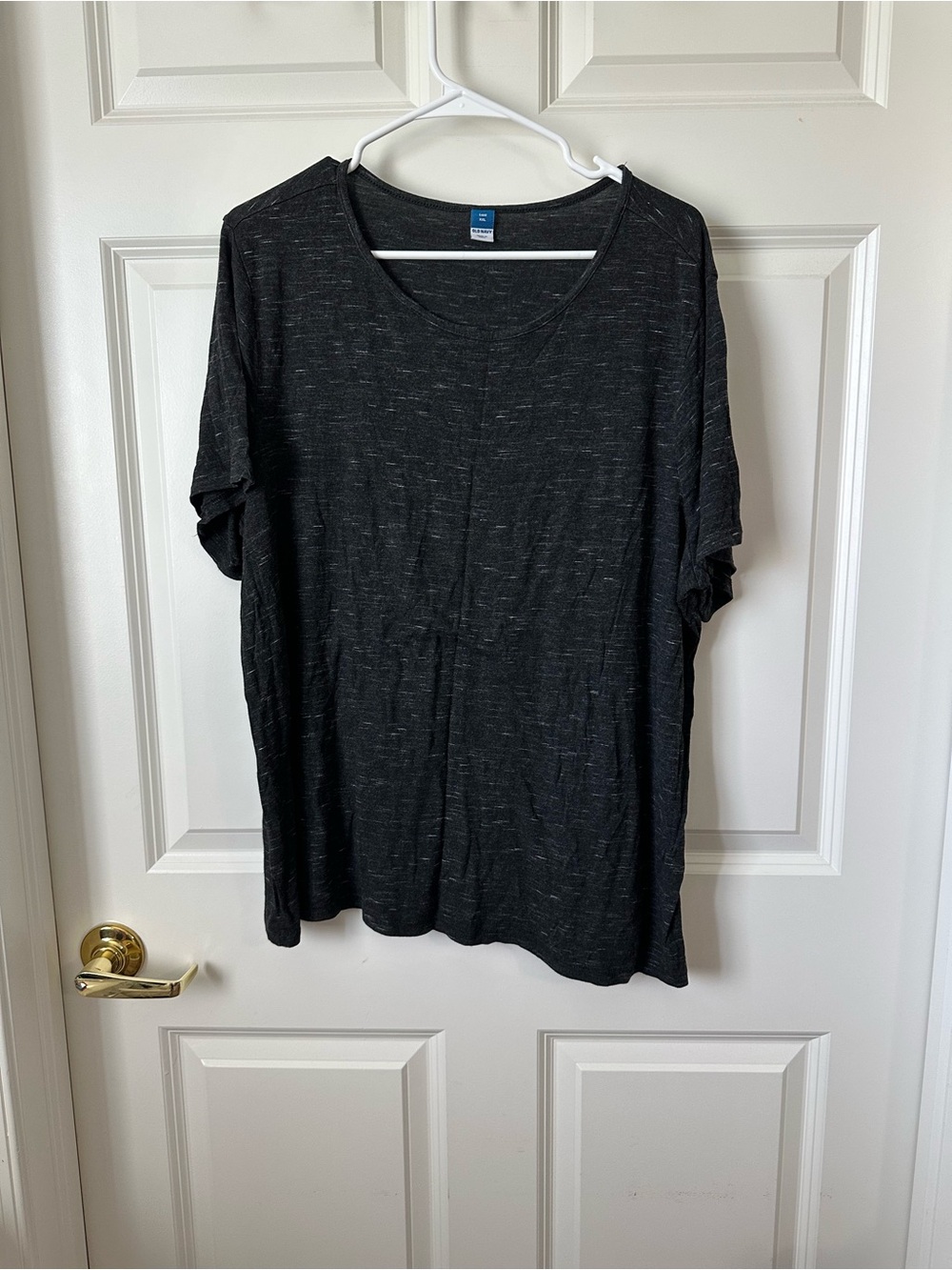 Old Navy Women's Luxe Plus Size Top XXL Short Sleeve Heather Black